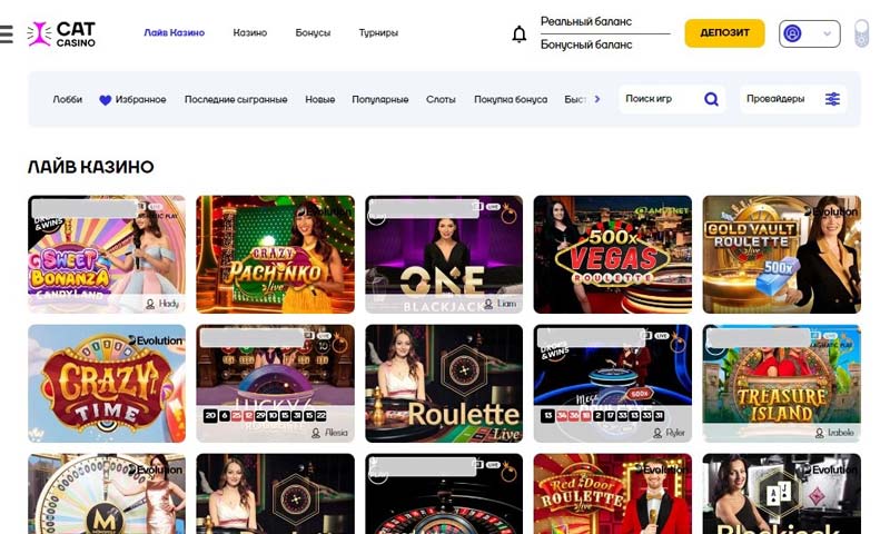 Live-казино Cat Casino